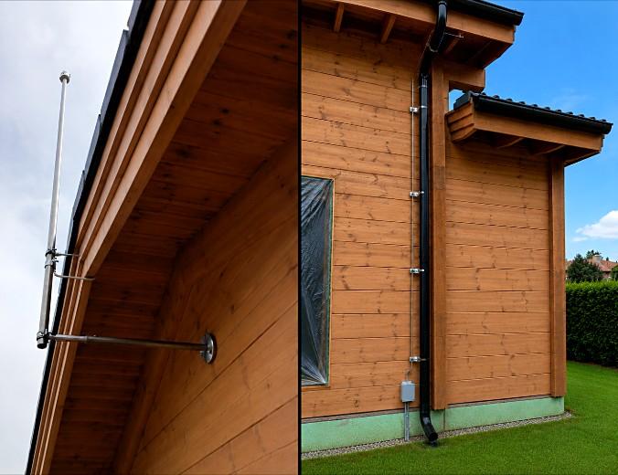 Completed lightning-protection installation